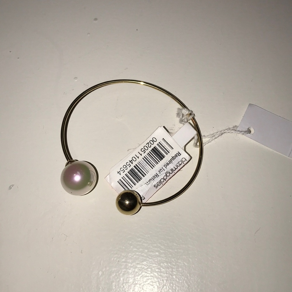 NEW Majorica Freshwater Pearl Gold-Plated Bangle
